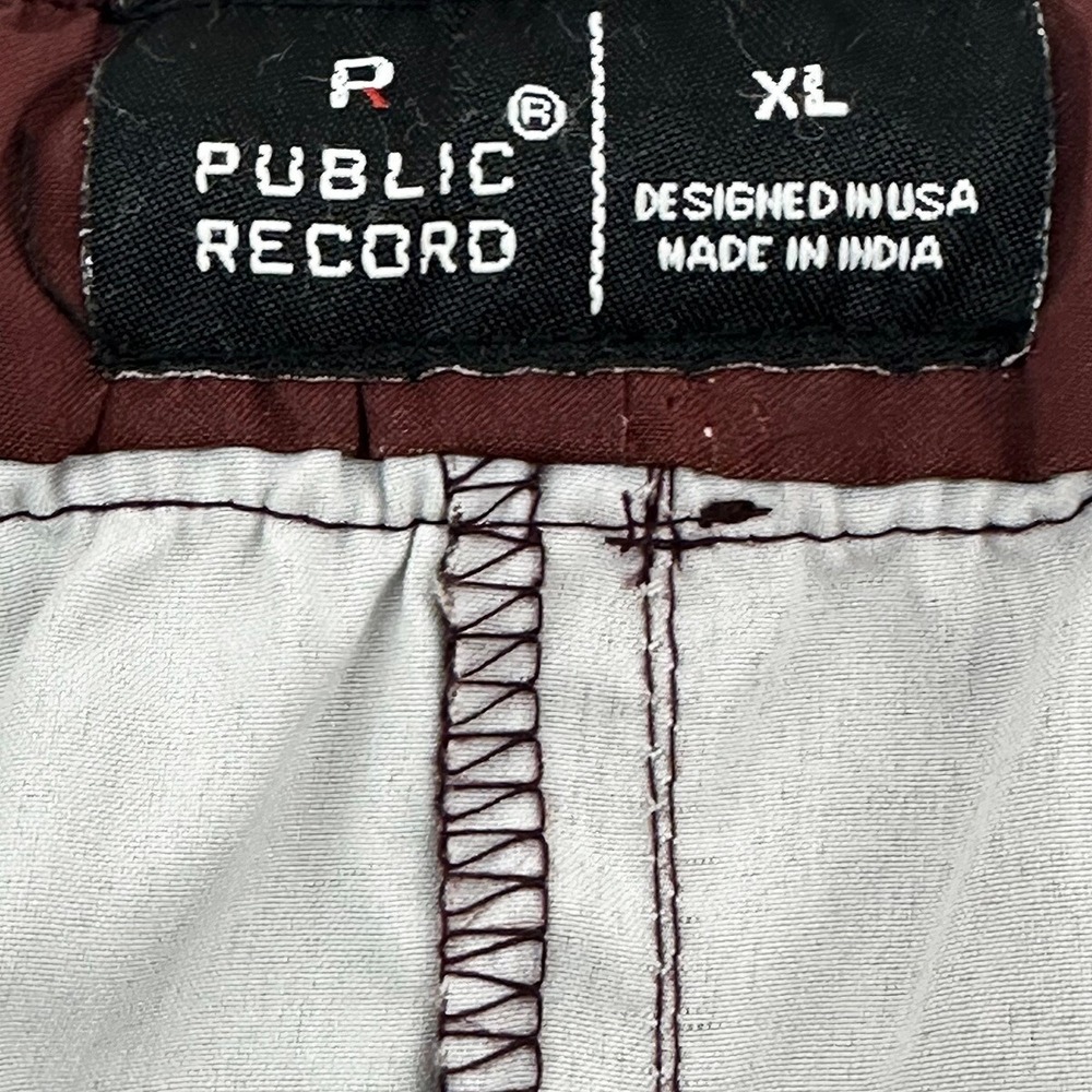 PUBLIC‎ RECORD Men's Swim Shorts • XL • maroon white • beach vacation resort - Picture 6 of 9